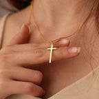 N0314 Cross Necklace American Style Men's Hip Hop Pendant Collarbone Necklace Trendy