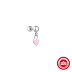 New S925Silver Moon Star Pendant Earrings Twist Ball Threaded Ear Bone Studs Hot Selling Cartilage Piercing Jewelry