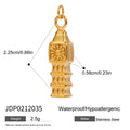 Gold-Plated Stainless Steel Pendant Charm — alternate angle — jewelry finish and design detail