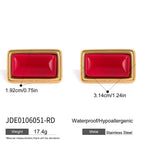 2H Agate Earrings Retro Earrings Stainless Steel 18k Ornament earrings