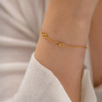 New Fashion Bracelet18K Gold-plated Infinity Symbol Fine Stainless Steel Bracelet Trendy Jewelry
