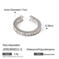 Stone Stainless Steel Ring in Gold-Plated — Elevated Essential — detail view — jewelry finish and design detail