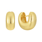 E0613 Personalized Fashion Design Sense Round and Wide U Simple Smooth Surface Earrings for Women