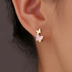 SE0264  S925Silver Fashion Butterfly Earrings Design Sense Ear Jewelry