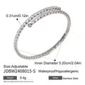 Gold-Plated Stainless Steel Cubic Zirconia Bracelet — alternate product view — jewelry finish and design detail