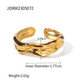 Stainless Steel Retro Heart Ring rings — product style photo 12 — jewelry finish and design detail