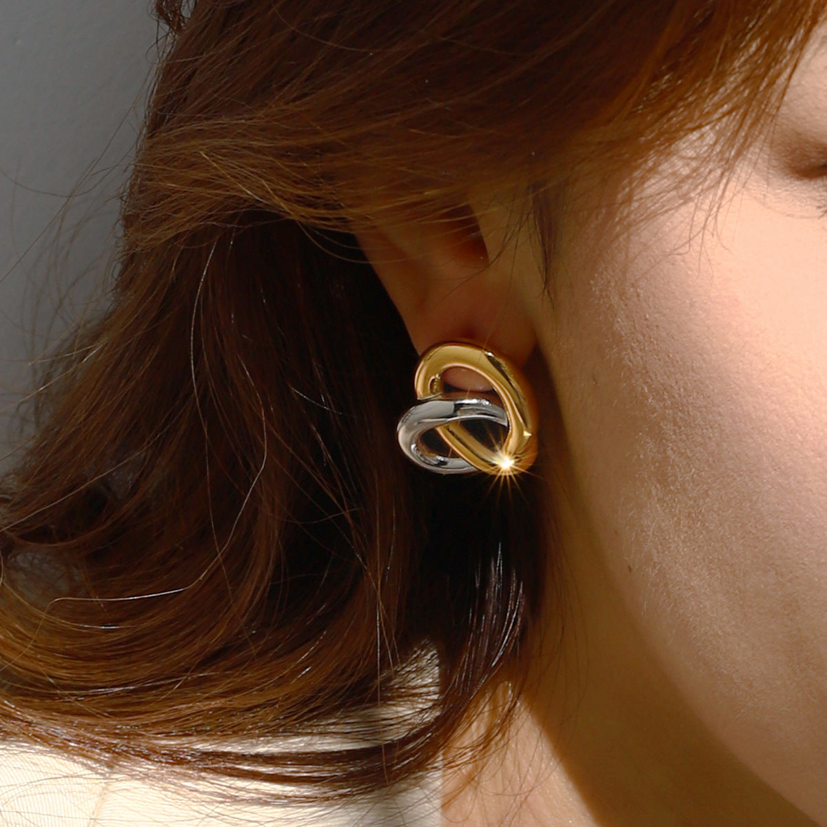 2H Heart-shaped Earrings Stainless Steel Jewelry Ear Accessories earrings