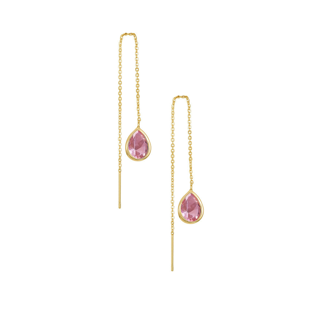 S925Pure Silver gold Water Drop Earrings Fashion Style Socialite Earrings Jewelry