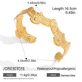 18K Gold-Plated Stainless Steel Cuff Bracelet with Open Profile Detail — Refined Finish — jewelry construction