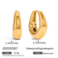 18K Gold-Tone Stainless Steel Earrings with gold-tone stainless steel construction