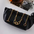 2H Stainless Steel Metal Chain Necklace Collarbone Chain Non-Fading Jewelry