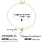 DIY Heart-shaped Necklace with Clasp for Women, Stainless Steel Collarbone Chain Jewelry