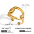 Modern 18K Gold-Tone Stainless Steel Ring with a refined design profile