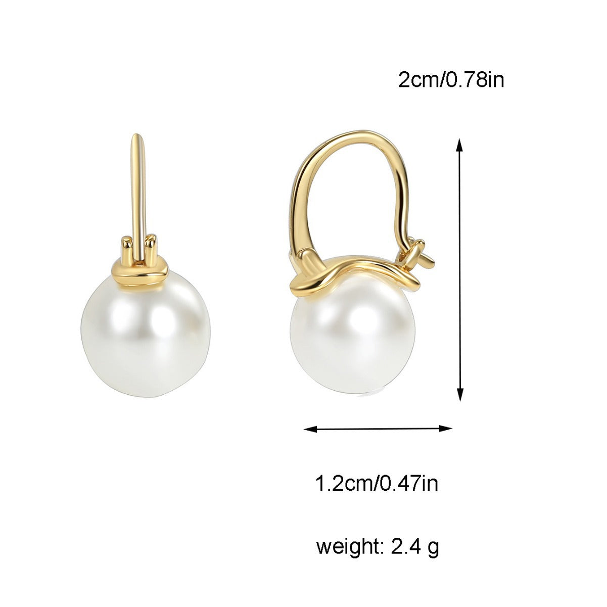 E0370 Simple Shell Pearl Earrings for Women Retro Trendy Pearl Drop Earrings Jewelry