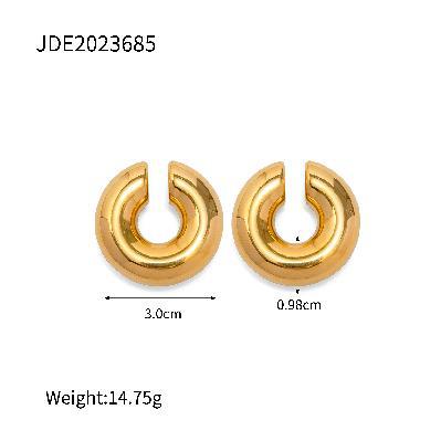 Stainless Steel Water Drop Earrings Geometric Earrings Ear Clip Jewelry earrings