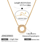 2H Zircon Necklace Women's Collarbone Chain Non-Fading Jewelry Stainless Steel