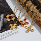 Stainless Steel Cross Necklace Non-Fading Jewelry Collarbone Chain