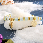 CYB0231Copper plating14k Gold Vintage Bohemian Shell Bracelet String