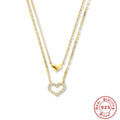 Heart Pearl Cross 925 Sterling Silver Necklace — clasp detail — alternate angle 2 — jewelry finish and design detail