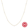 925 Sterling Silver Pearl Layered Collarbone Necklace Korean Style — collection product image 06