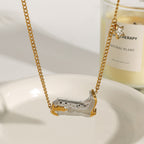 2H 18K Gold Necklace Jewelry Personalized Accessories Stainless Steel Necklace