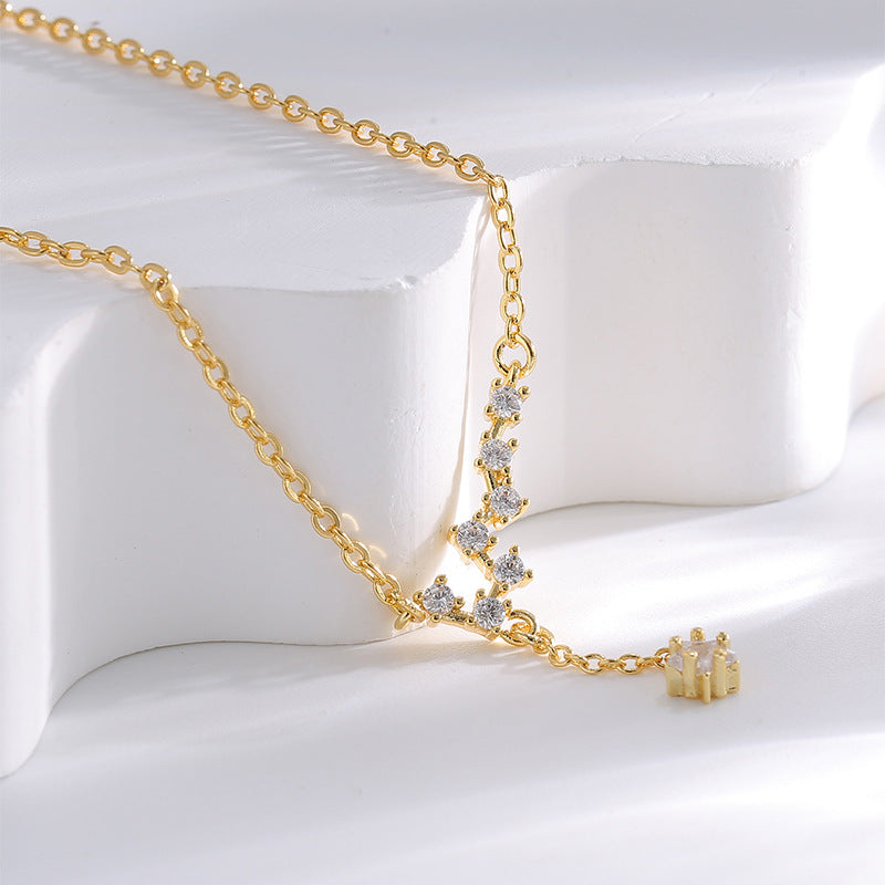 A0041 Summer Design Anklet for Women gold Micro Pave Zirconia Seven Stars Simple Foot Jewelry