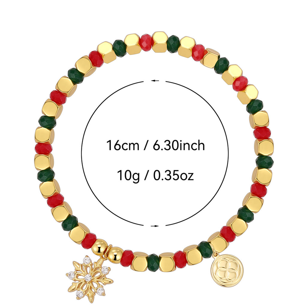 B0335 Casual Snowflake Zircon Pendant Beads Chalcedony Beads