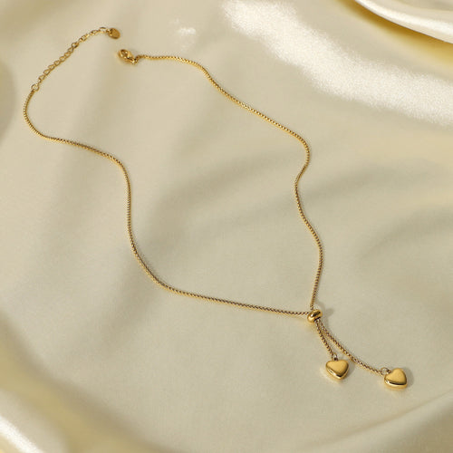 14K Gold-Plated Heart Initial Rope Necklace — design detail
