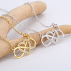 CYN0185 Zircon Small Fragrance Heart Necklace for Women Mobius Collarbone Chain