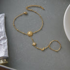 2H Stainless Steel Sun Finger Bracelet Jewelry Non-Fading Accessories for Women