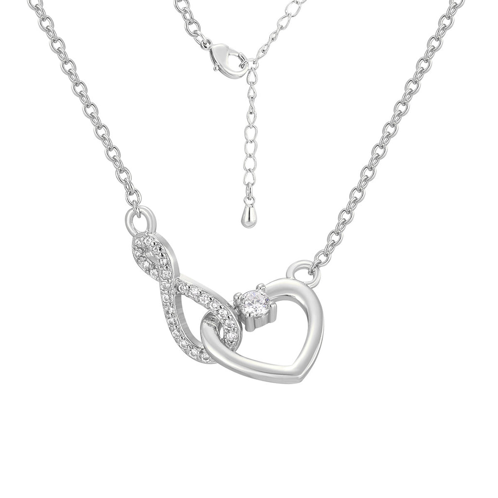 CYN0112 Infinite Love Copper Necklace Vintage Fashion Butterfly Tassel Heart-shaped Collarbone Chain