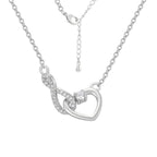 CYN0112 Infinite Love Copper Necklace Vintage Fashion Butterfly Tassel Heart-shaped Collarbone Chain