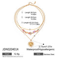 Gold-Plated Heart Pendant Stainless Steel Necklace — additional design view — jewelry finish and design detail