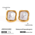 Pearl Stainless Steel Earrings in Gold-Tone — Minimal Edit with a refined design profile