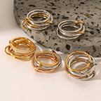 Stainless Steel Layered Plain Band Rings Personality Item rings