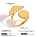 Gold-Plated Geometric Stainless Steel Ring — alternate product view — jewelry finish and design detail