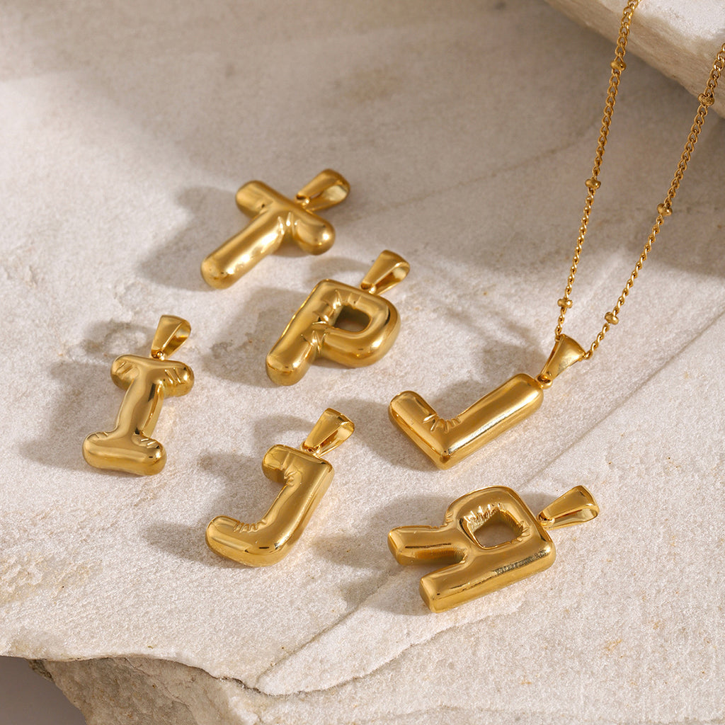 Stainless Steel Letter Necklace Pendant Necklace Jewelry Collarbone Chain