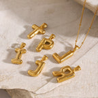 Stainless Steel Letter Necklace Pendant Necklace Jewelry Collarbone Chain