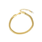 B0052 Snake Bone Bracelet for Women, Metal Chain, Fine Fish Scale, Copper Plated18K New Gold Jewelry