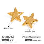 Jewelry Stainless Steel Necklace Simple Earrings Pentagram Ring rings