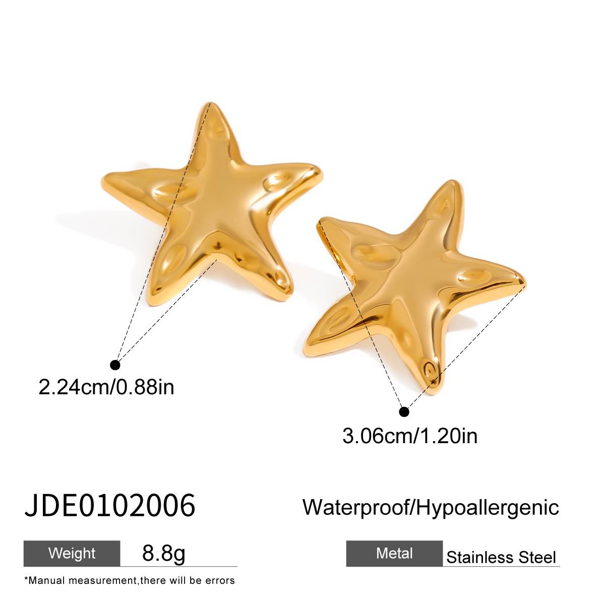 Jewelry Stainless Steel Necklace Simple Earrings Pentagram Ring rings