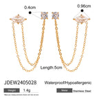 Square Black Oil Drop Necklace Jewelry for Women Stainless Steel Jewelry necklace