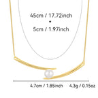 SN0052 S925Silver Smile Design Pearl Collarbone Chain Women's Fashion Pendant