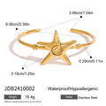 Starfish Open Profile Gold-Plated Stainless Steel Cuff Bracelet — jewelry construction