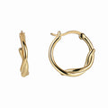Gold-Plated Brass Twisted Geometric Hoop Earrings for private-label fashion jewelry buyers — jewelry finish and design detail