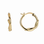 E0377 Minimalist Braided Circle gold Earrings for Women Korean Style Hollow Twisted Geometric High-end Hoop Earrings