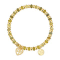 Gold-Plated Vintage Heart Tree Handmade Beaded Holiday Beads Bracelet — jewelry construction