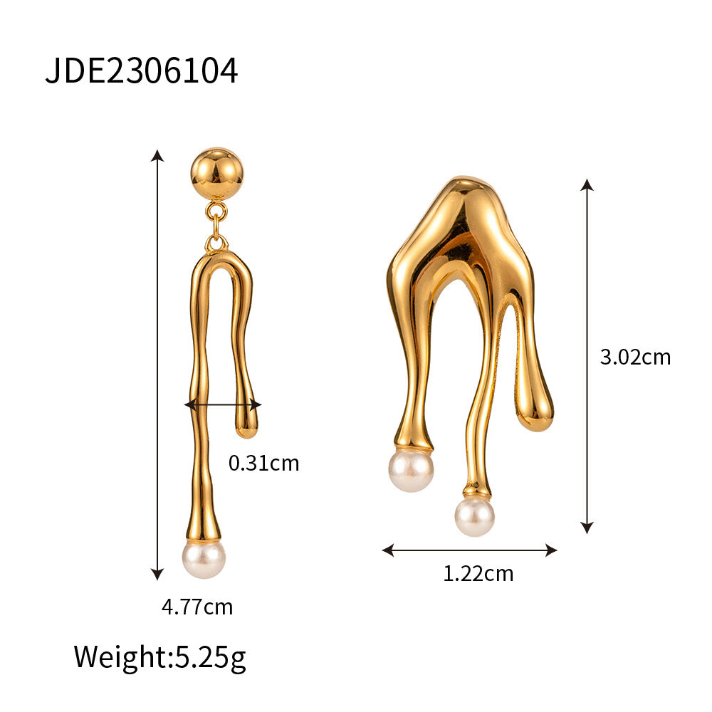 2H Lava Earrings Stainless Steel Stud Earrings Jewelry earrings