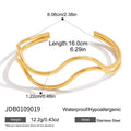 Modern 18K Gold-Plated Stainless Steel Bracelet — Timeless Profile — jewelry construction