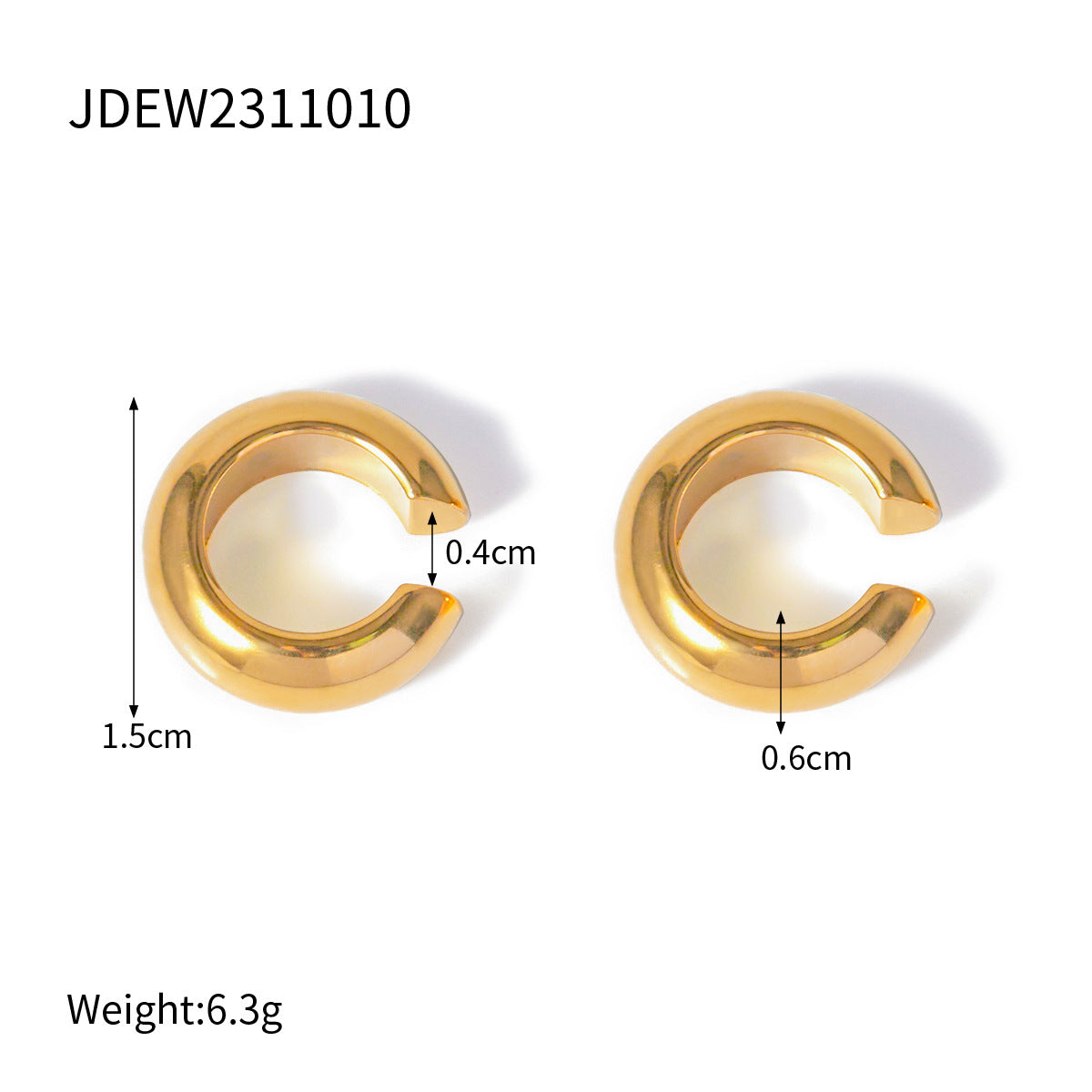 Stainless Steel Circle Drill Earrings Ear Studs Ear Jewelry Non-Fading Accessories